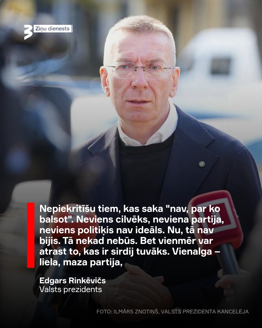 ☑️ Savu izvēli Saeimas vēlēšanās izdarījis arī Valsts prezidents Edgars Rinkēvičs. Viņš balsoja galvaspilsētā, netālu no Rīgas pils. Prezidents atzina, ka savu izvēli bija rūpīgi apdomājis un – lai gan tas nav bijis v…