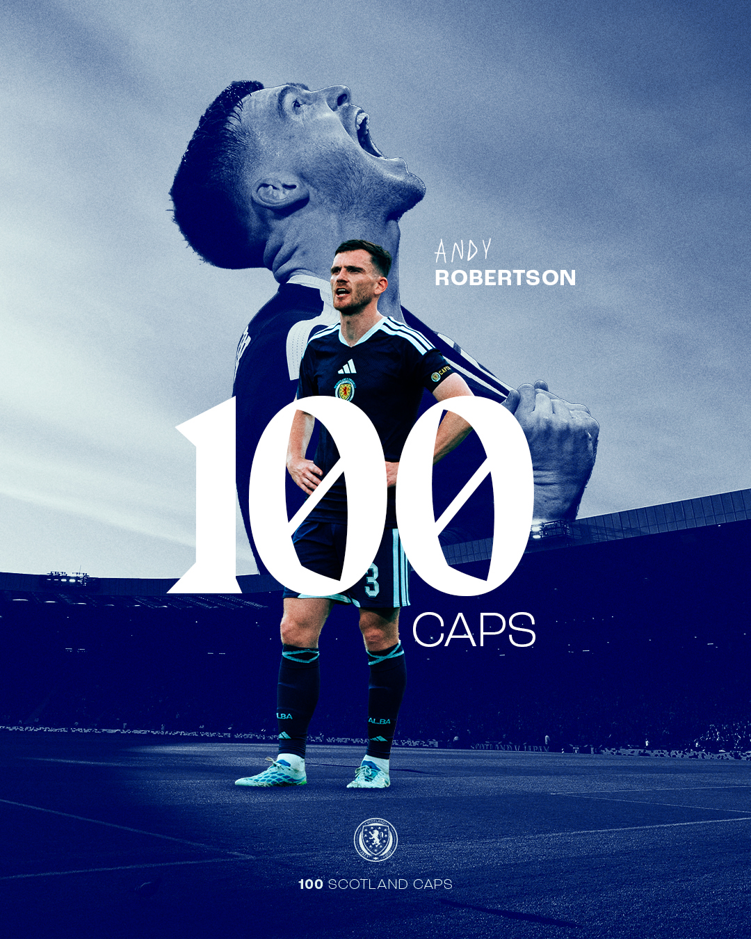 Our captain. Our centurion. A man who has led us into three major tournaments. Nobody has worked harder to get to where he is today – and nobody deserves it more. Congratulations on your 100th cap, Robbo.