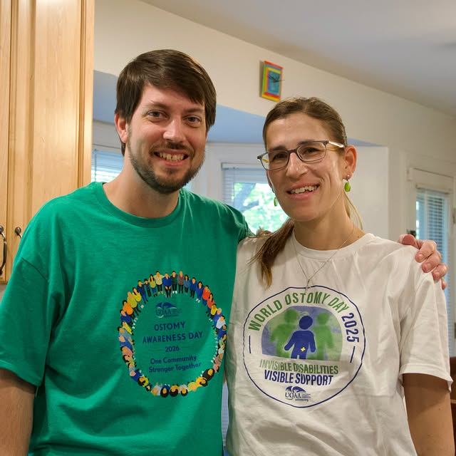 So happy to celebrate Ostomy Awareness Day with my beautiful wife (after this morning's @uoaa_ fundraiser livestream), the same week as our anniversary — 16 years in, still learning new things together daily!
