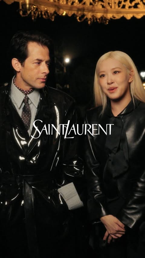 Mark Ronson & Rosé at the Saint Laurent Women’s Summer 27 show by Anthony Vaccarello #YSL #YvesSaintLaurent #SaintLaurent @anthonyvaccarello @iammarkronson @roses_are_rosie