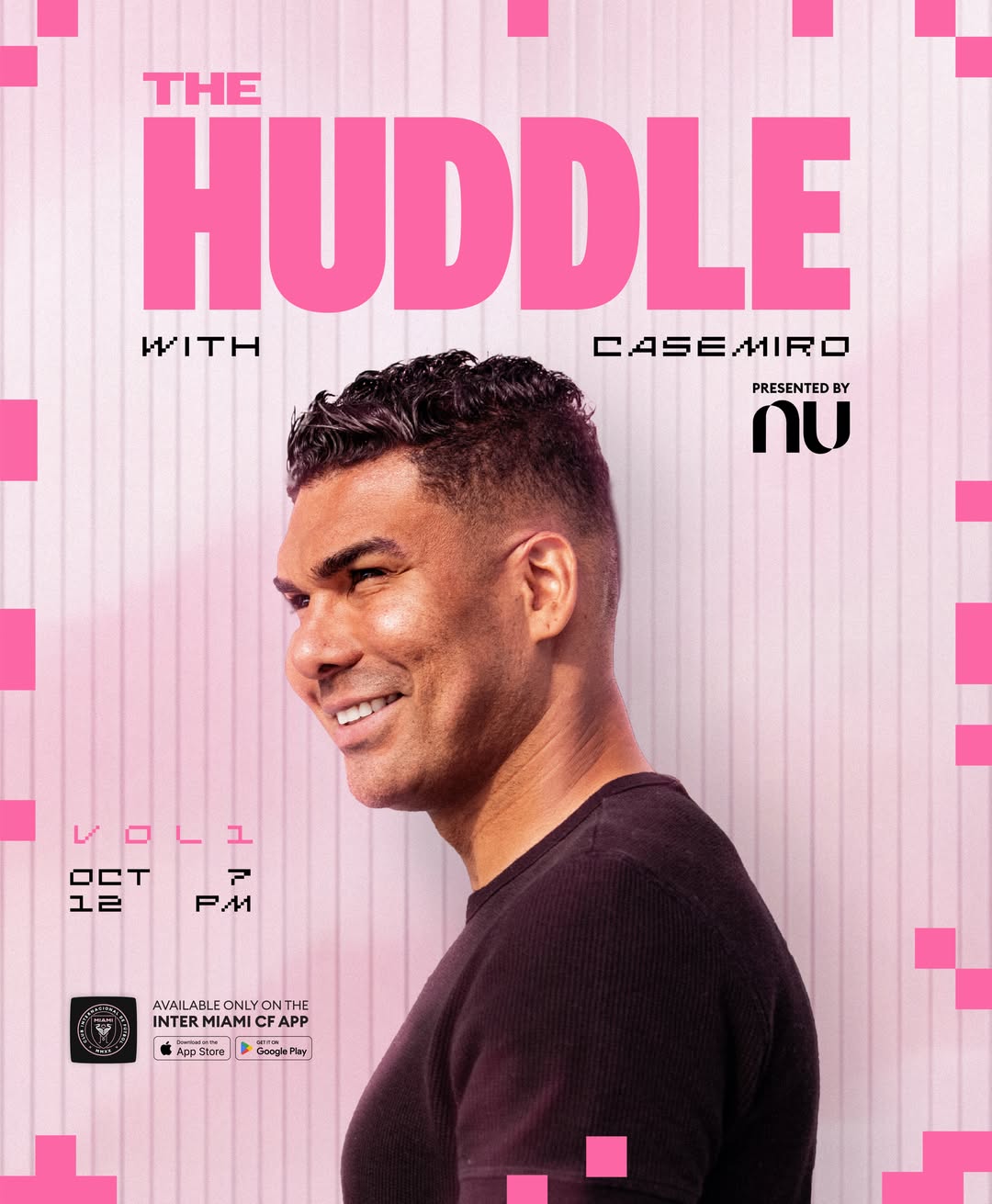 Casemiro has entered the Huddle. 🇧🇷💬 🩷📲 Don’t forget to join the chat this Wednesday 7, at 12 p.m. ET with our No. 5 for The Huddle Volume 1.