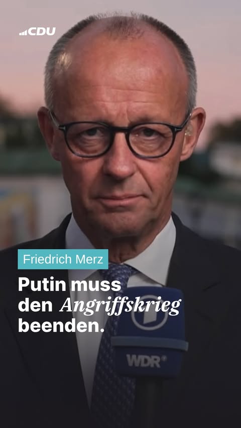Bundeskanzler Friedrich Merz hat bei seinem Besuch in Kiew und im Interview mit „Bericht aus Berlin“ deutlich gemacht: Putin muss den Angriffskrieg beenden. Angriffe auf zivile Ziele zeigen die Brutalität des Krieges.…