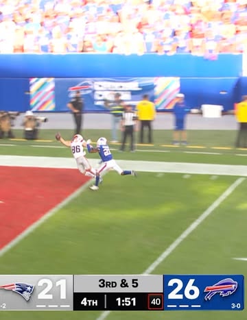 EFTON CHISM III ONE-HANDED TD FOR THE LEAD!!! NEvsBUF on CBS/Paramount+ Stream on @NFLPlus