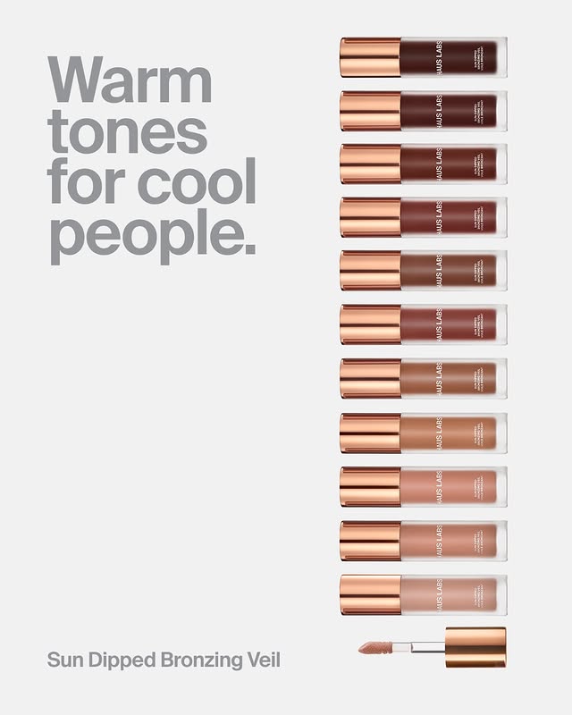 Warm tones for cool people. 11 shades of Sun Dipped Bronzing Veil are now available at: hauslabs.com @sephora online + in stores @sephoracanada online + in stores @kohls #sephoraxkohls online + in stores
