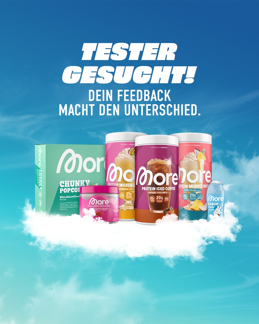 Ihr liebt unsere Produkte! 😍 Aber woran liegt das? Weil uns eure Meinung wichtig ist und mit in die Produktentwicklung einfließt! ❤️ Und damit das auch so bleibt ist heute DEINE CHANCE! Du kannst heute More Produkt-T…