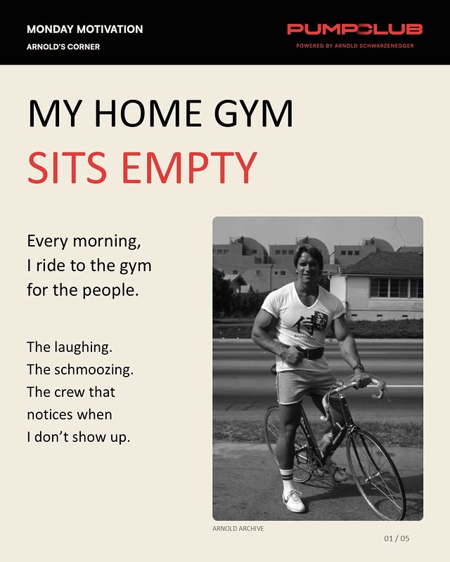Nobody lifted the weights for me. But I never did it alone. I have a gym at home. I still ride to the gym every morning for the people. The laughing. The schmoozing. The crew that notices when I don’t show up. This we…