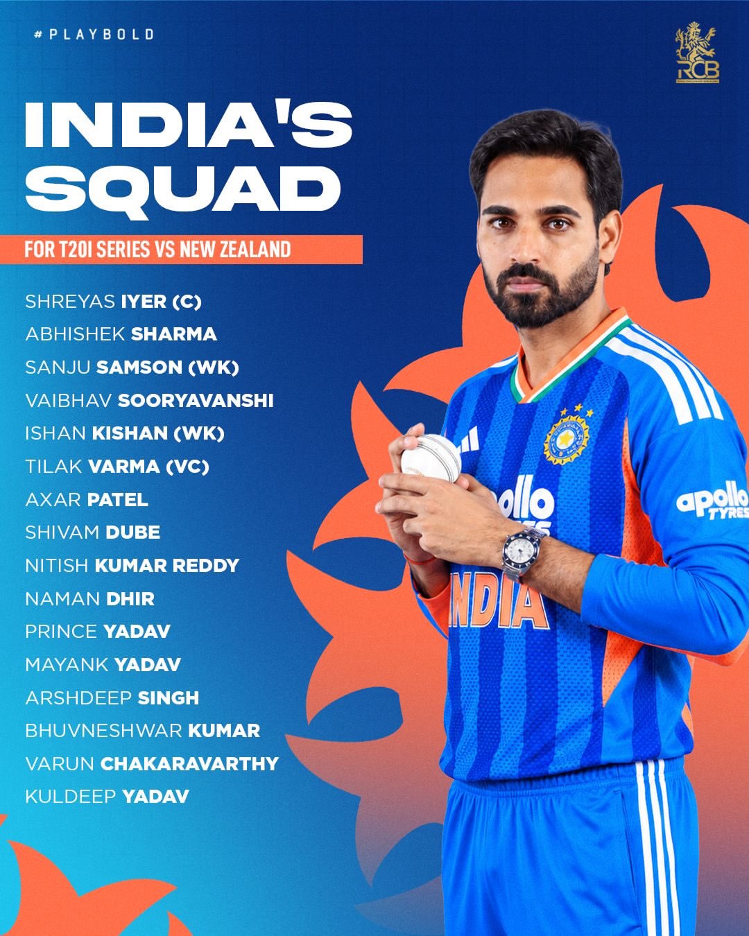 The 🇮🇳 squads drop came with some BIG news. 👀🔥 Smriti takes the reins of the #WomenInBlue, while Bhuvi’s four-year wait ends, as the Swing King returns to the national side. 👑🌪️❤️‍🔥 New Zealand away. Zimbabwe a…