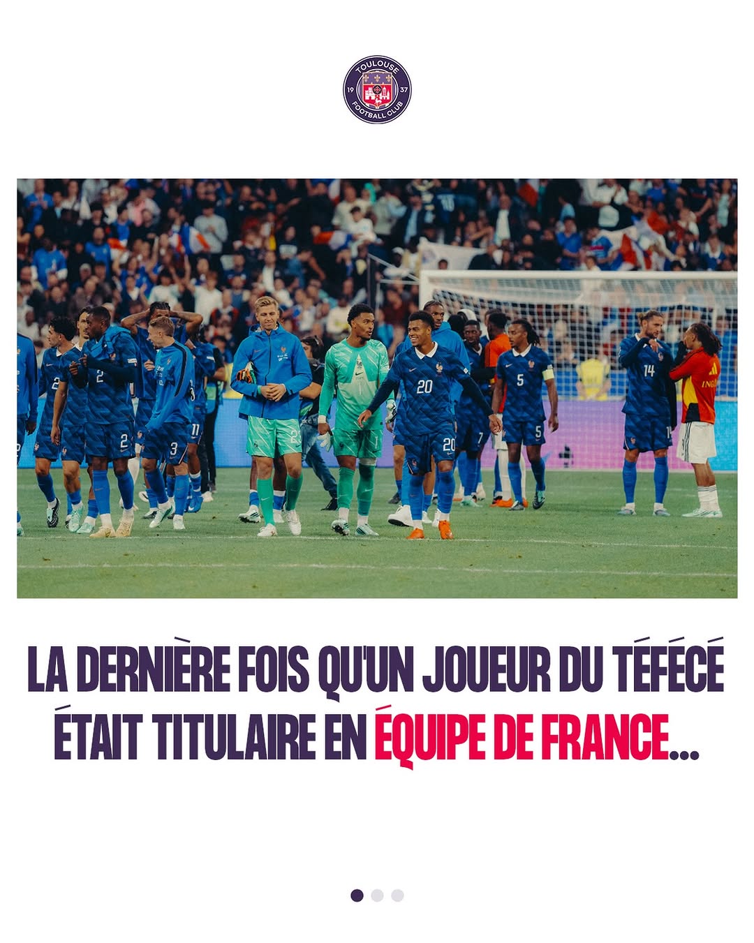 Il s’en est passé des choses depuis la dernière fois qu’un joueur du TéFéCé jouait avec les Bleus 🇫🇷 Vous faisiez quoi, vous ? 👀