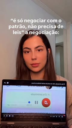 Não defendam jamais o fim da CLT, não defendam jamais essa ideia completamente insana de “negociar com o patrão”. Não existe negociação com patrão. O que te liberta são as leis que garantem os teus direitos. Não caia …