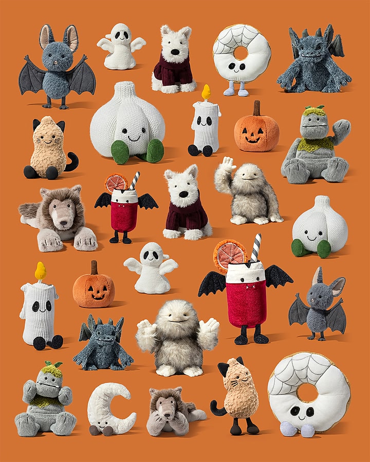 Which Halloween Jellycat is not a pair?💙🕸️ #jellycat #sharingjoy #halloween