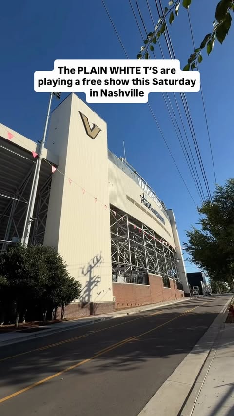 THIS SATURDAY: The @plainwhitets are playing a free show outside @firstbankstadium ahead of kickoff! 🎤🏈 Vandyville tailgate opens at 11:30am with the free concert at 12:30pm 🎸🤘 Limited tickets still remain for @va…
