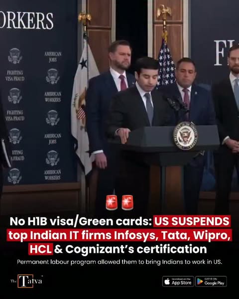 BREAKING NEWS 🚨: In a major setback for Indian IT companies and millions of people seeking permanent residency in America, the Donald Trump administration has suspended eight technology giants, including Infosys, Tat…