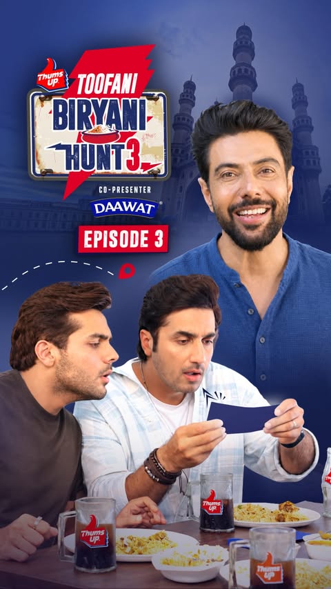 When Ranveer said they need dum, he wasn’t kidding. And Ashish & Nikhil are finding that out the hard way. 🔥 #ToofaniBiryaniHunt #biryanihunt #thumsup #daawat #hyderabad