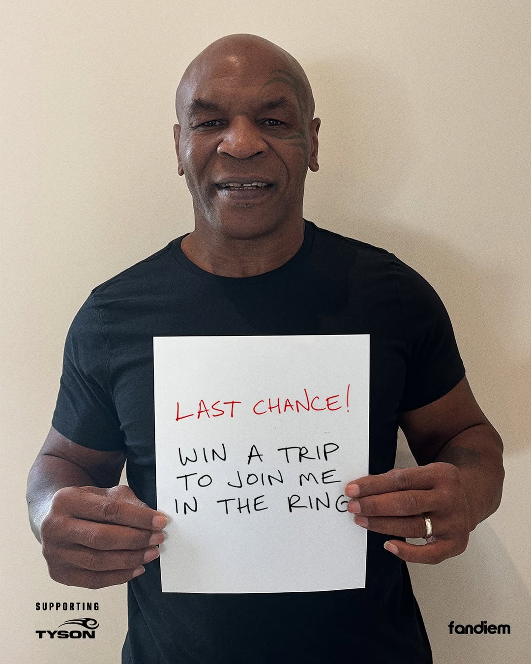 ‘LAST CHANCE to win a trip to meet me at @miketysoninvitational 3! 💪 Donate to support my Kid Dynamite Foundation using bonus code “DYNAMITE100” for +100 bonus entries before the sweeps ends on Monday, October 12, 20…
