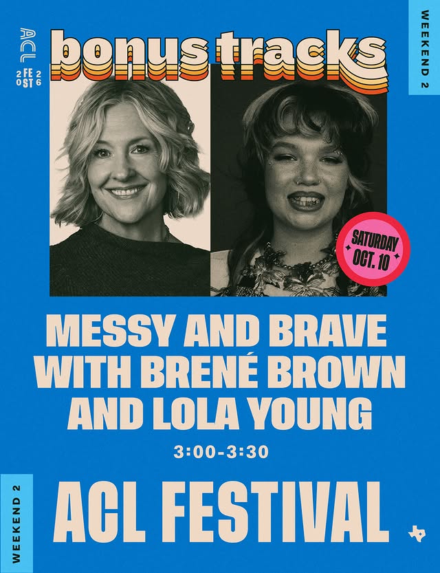 @aclfestival is here and I get to talk to one of my favorite artists @lolayounggg. Join us on the Bonus Tracks stage tomorrow for a conversation about vulnerability, creativity, and the power of messy.