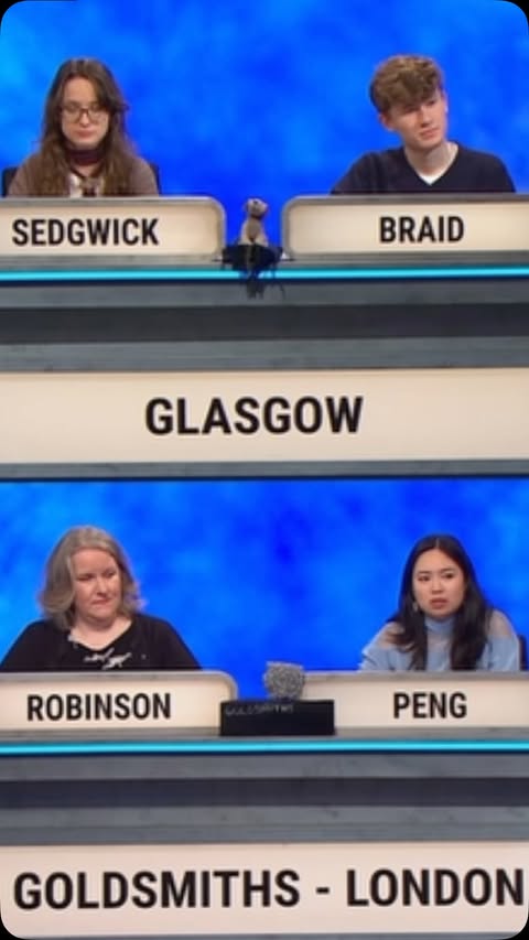 Four University of Glasgow students took on BBC’s University Challenge on Monday night, finishing with an impressive 235 points against Goldsmiths, University of London, who scored 95. Aeronautical Engineering student…