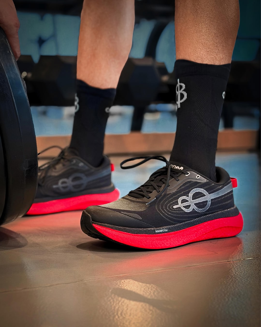 For those who train when others don’t. Push when others stop. And never blend into the crowd. Introducing the BOOM RUSH in black & red. [boomrush,one8,sports,launch,mindset]