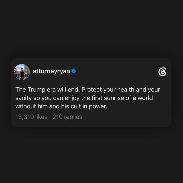 This is dark. It’s evil. But it will not last forever. Take care of yourself first. And when you feel strong enough, take care of a friend. A day will come when this heinous era is over. We will need you to help build…
