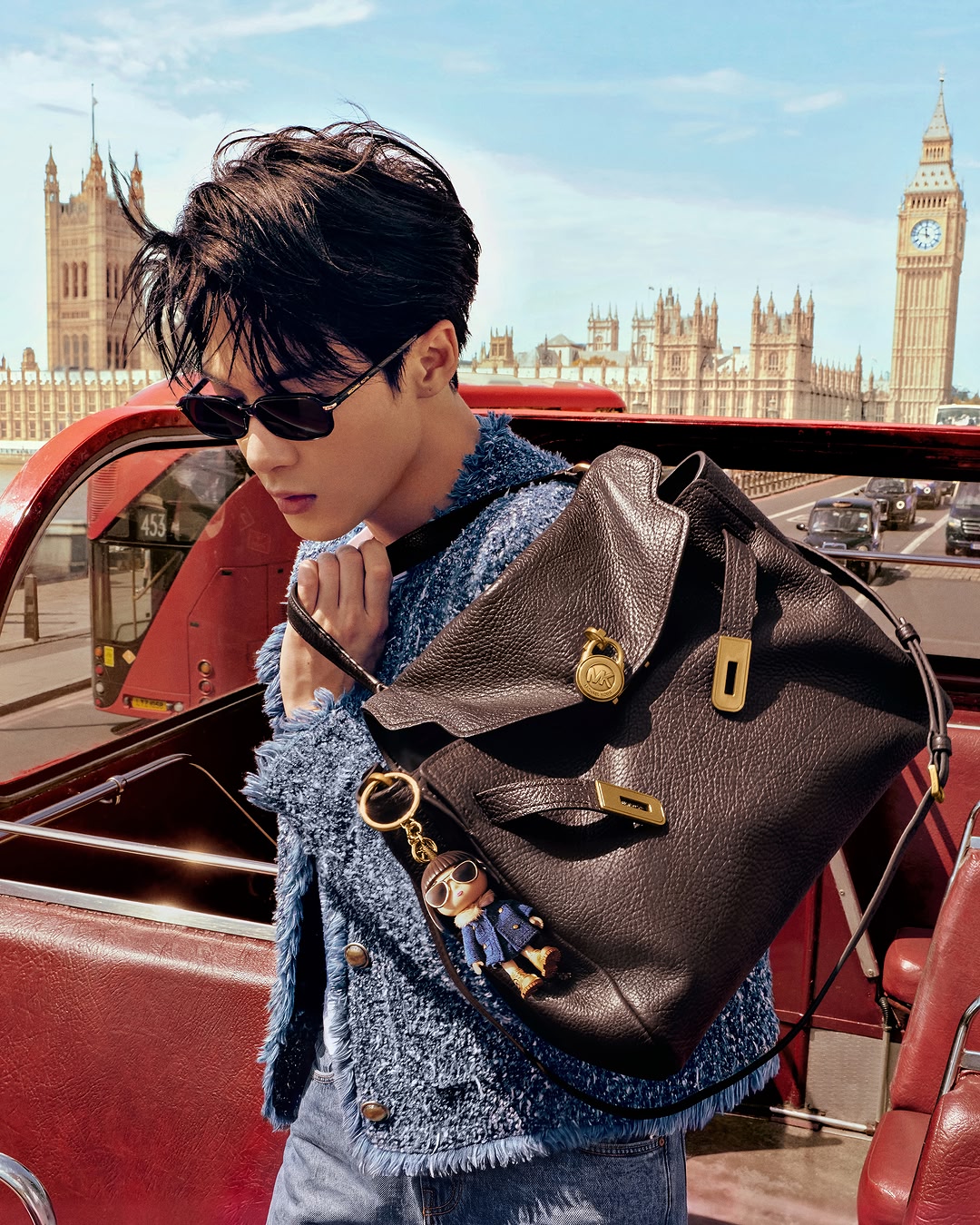 Our Global Brand Ambassador JC-T (@jct1005_tan) takes London with our Hamilton soft satchel and crossbody.