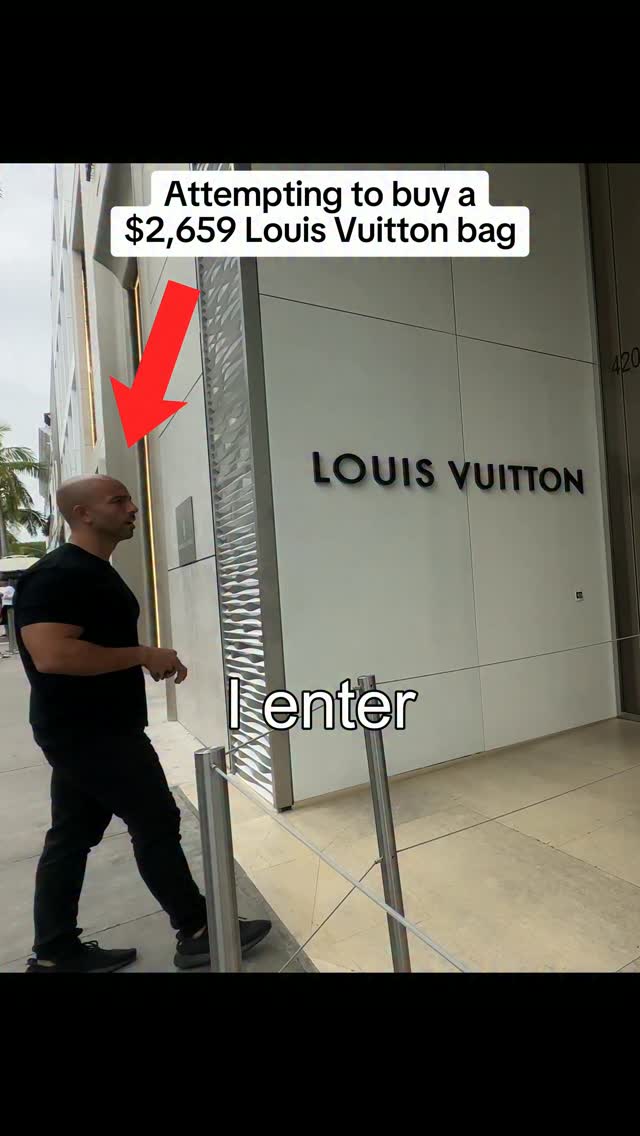 Attempting to buy a Louis Vuitton bag. 😂😭