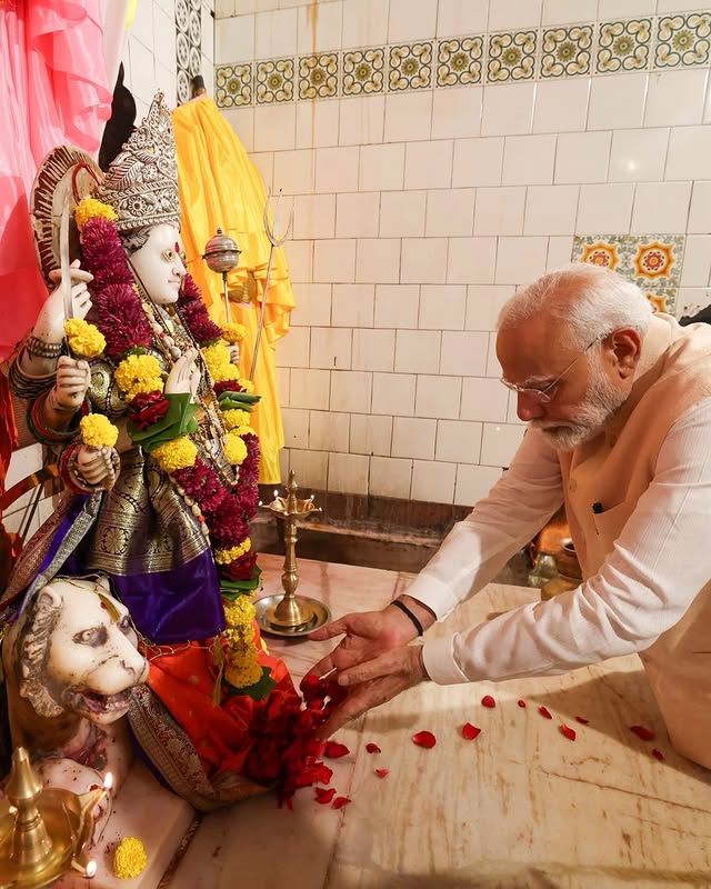 Happy Navratri everyone! (Picture from a previous Temple visit.)