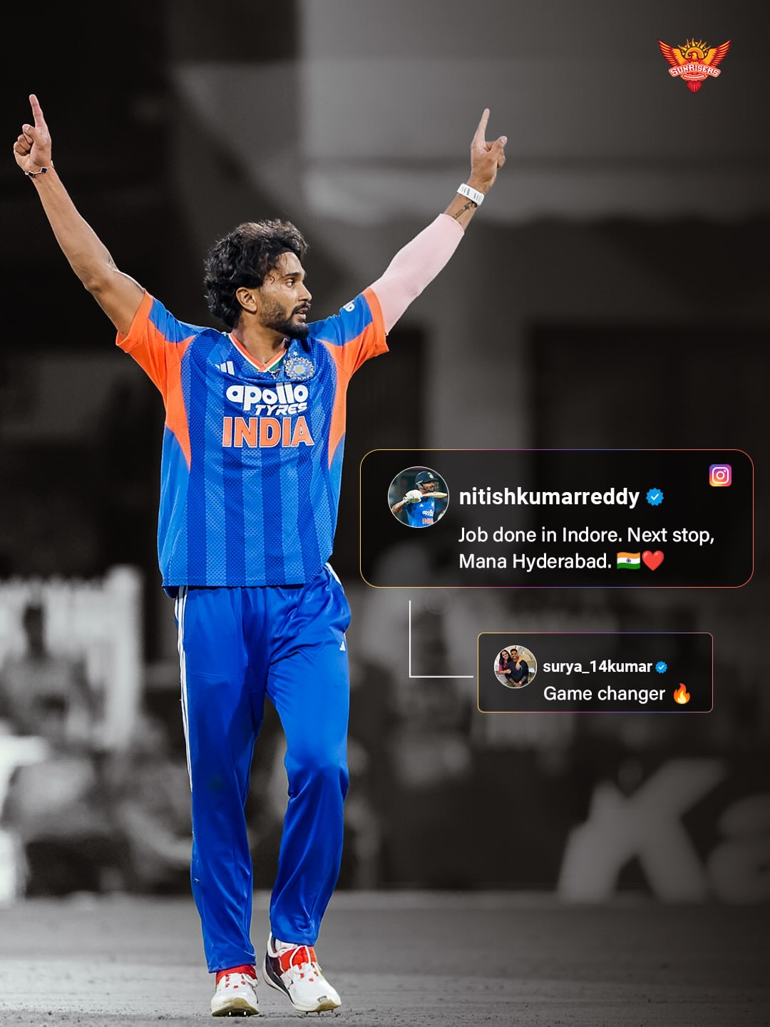 𝗦𝗞𝗬-𝗛𝗜𝗚𝗛 praise for Nitish 🫂✨ [Suryakumar Yadav | Nitish Kumar Reddy | Play With Fire | SunRisers Hyderabad]