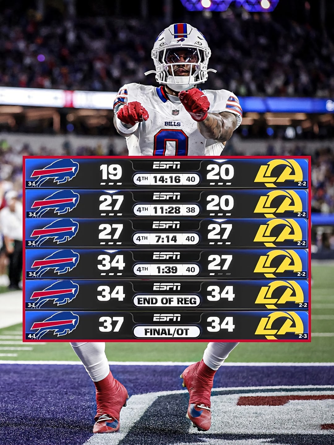 MONDAY NIGHT FOOTBALL INSTANT CLASSIC 🔥 BILLS WIN IT ON A FG IN OVERTIME‼️