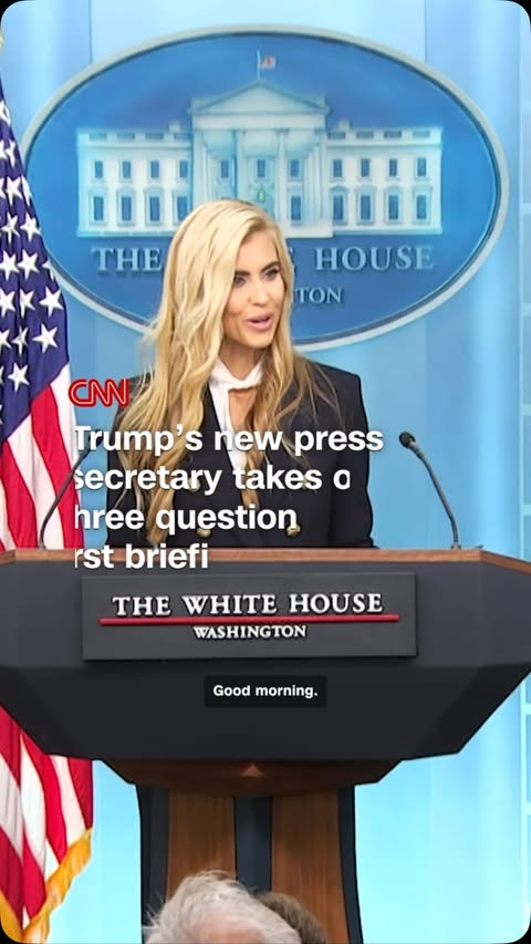 President Trump’s new press secretary took only 5.5 minutes of questions during her first briefing today.