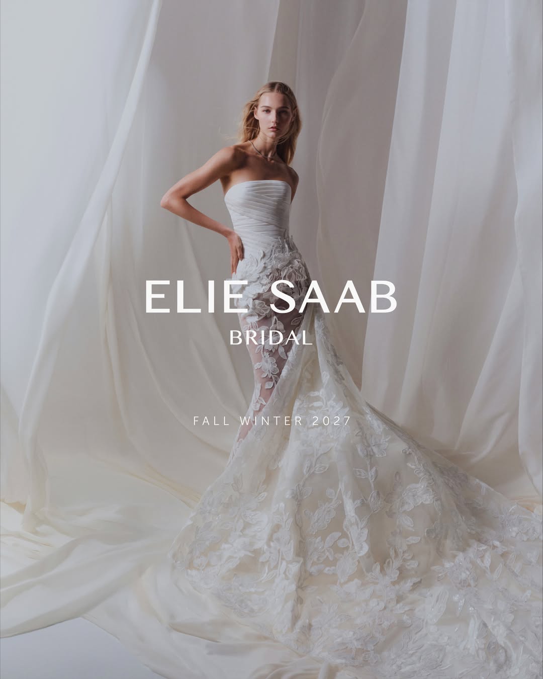 ELIE SAAB Bridal unveils the Fall 2027 collection. Explore now on eliesaab.com #ELIESAAB #ELIESAABBRIDAL