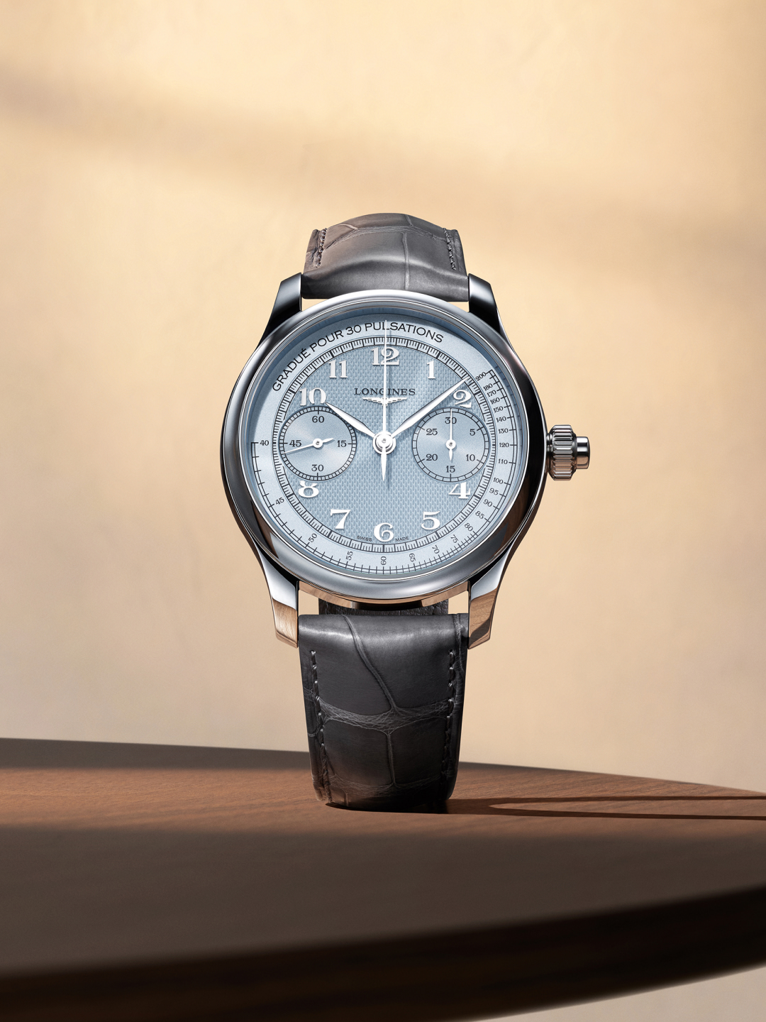 THE LONGINES MASTER COLLECTION CHRONO MONOPUSHER: blending heritage-inspired functionality with modern watchmaking expertise. #Longines #EleganceIsAnAttitude #TheLonginesMasterCollection