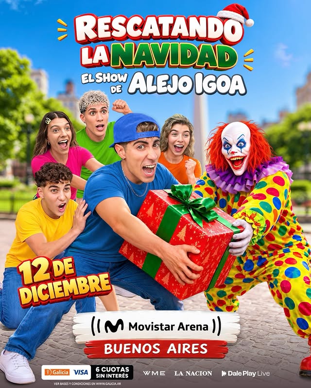 🎅🏻 🎄VAMOS A RESCATAR LA NAVIDAD 🎄🎅🏻 !!! 🗓️ ESTE 12 DE DICIEMBRE 🗓️ !!!! 🏟️ EN EL MOVISTAR ARENA 🏟️ !!!!!!!!!! Que bueno tener la oportunidad de volver a vernos y esta vez con un show especial de NAVIDAD !! �…