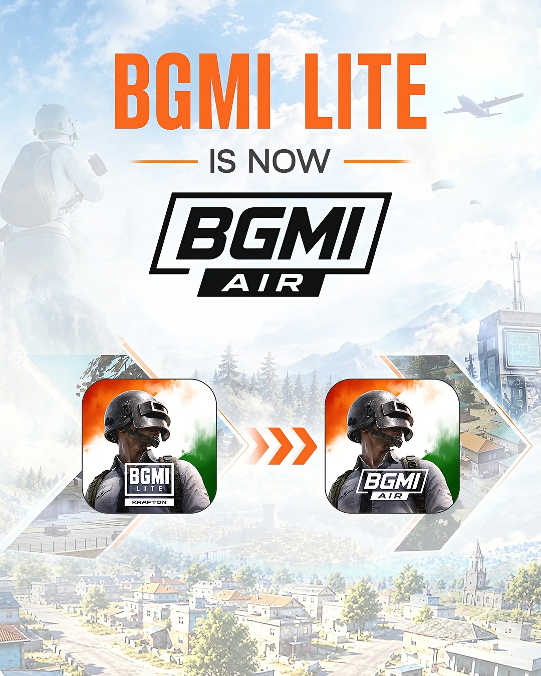 BGMI LITE is now BGMI Air. Lighter name, same heavy action. #BGMIAir