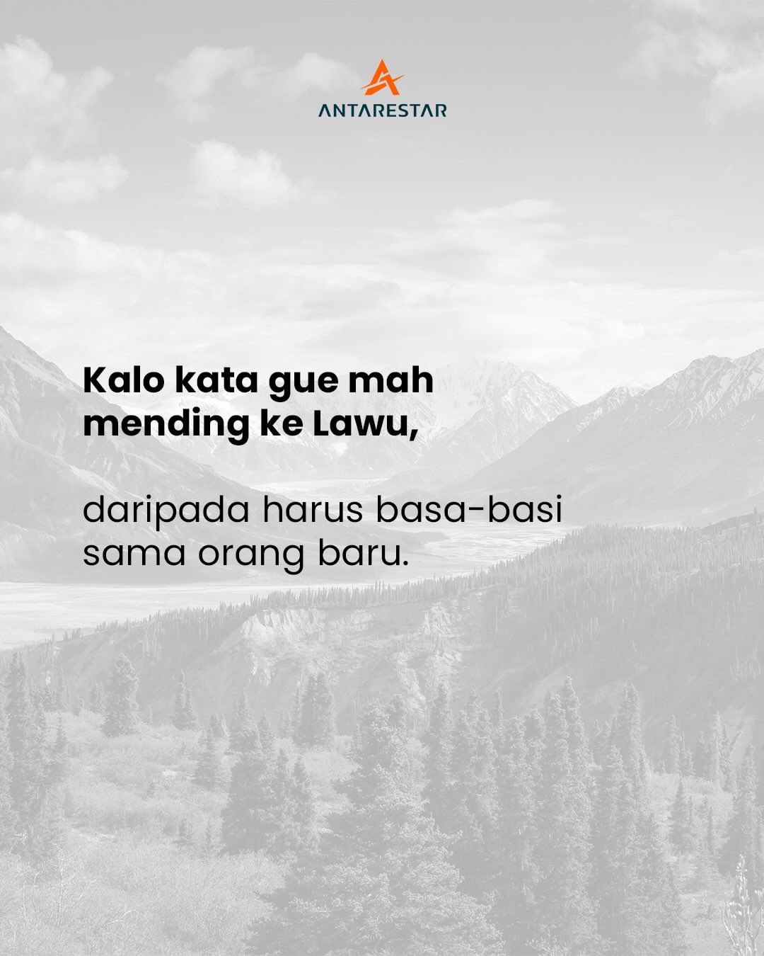 kalo kata gua mah mending ke merbabu, daripada harus kenalan sama orang baru😭 #antarestar #awalilangkahmu #letsgoout