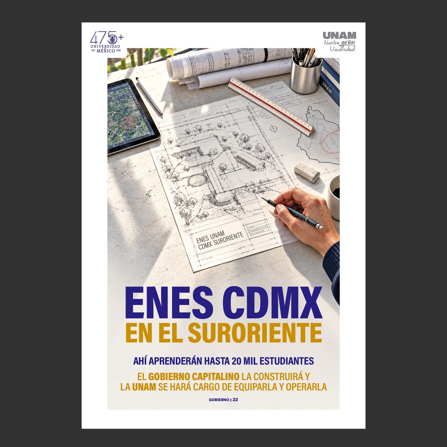 Gaceta UNAM, 15 de octubre de 2026. #Contraportada Nueva Escuela Nacional de Estudios Superiores, en la zona suroriente de la Ciudad de México > https://bit.ly/4hYNs9g Consulta el nuevo número en el enlace “Gaceta UNA…