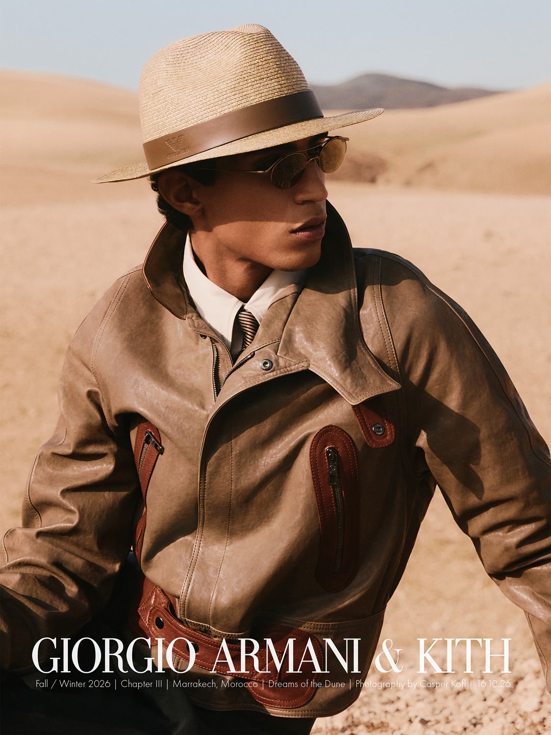 “Dreams of the Dune”. The third chapter of Giorgio Armani & Kith brings sartorial precision and contemporary functionality together within a unified collection attuned to the desert’s palette and textures. Discover th…
