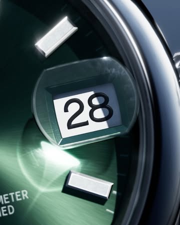 First we put the date in a window, then we improved the view. The Cyclops lens was introduced in 1953 to increase the date’s legibility. Over time it became one of our most emblematic features. Shown here on a Datejus…