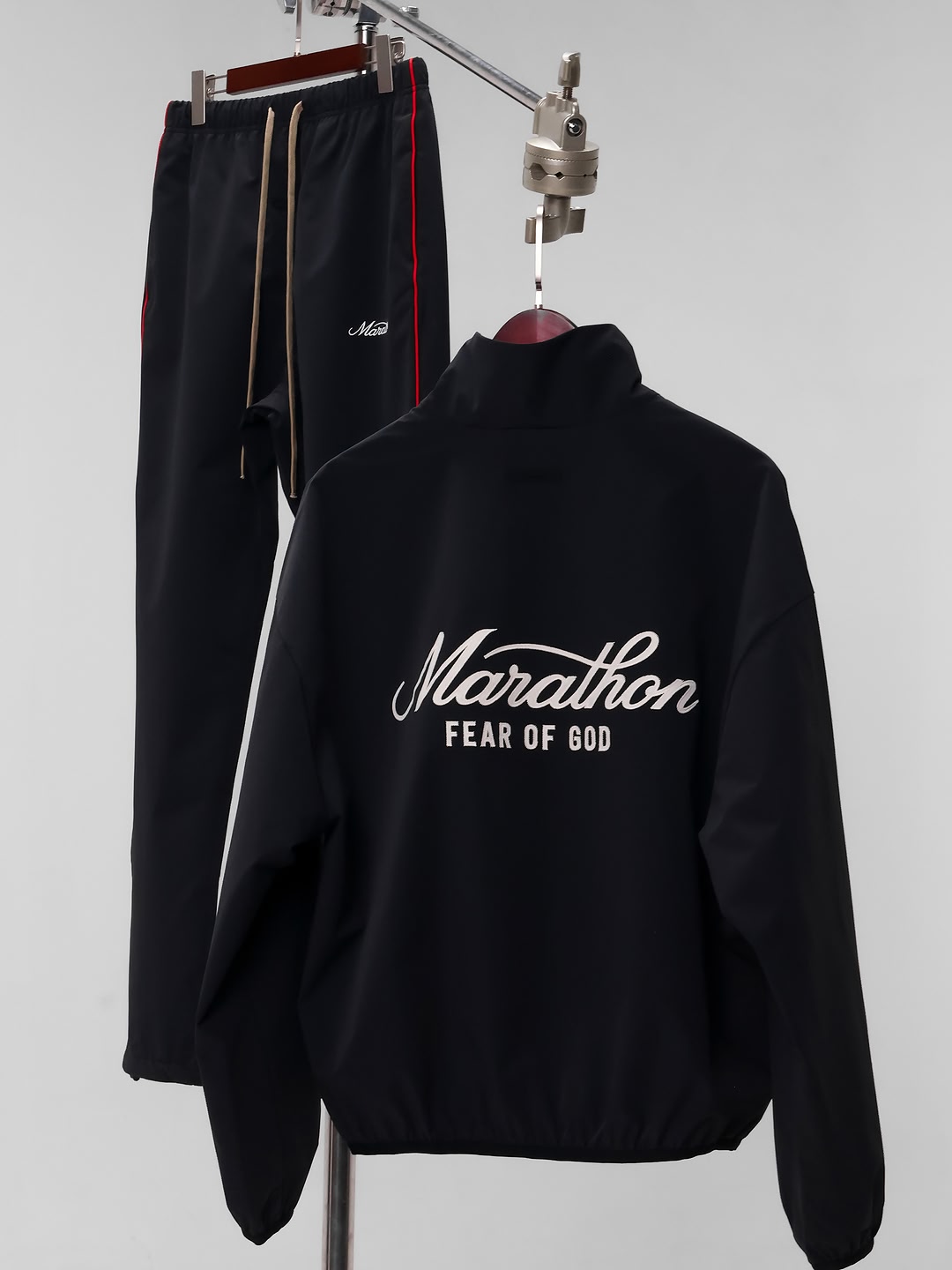 Our team is excited to share that our new collab with @essentials drops tonight at 9pm PST on themarathonclothing.com. Make sure to set your alarms so you don’t miss out on this special collection🏁 📷 @the_realest100