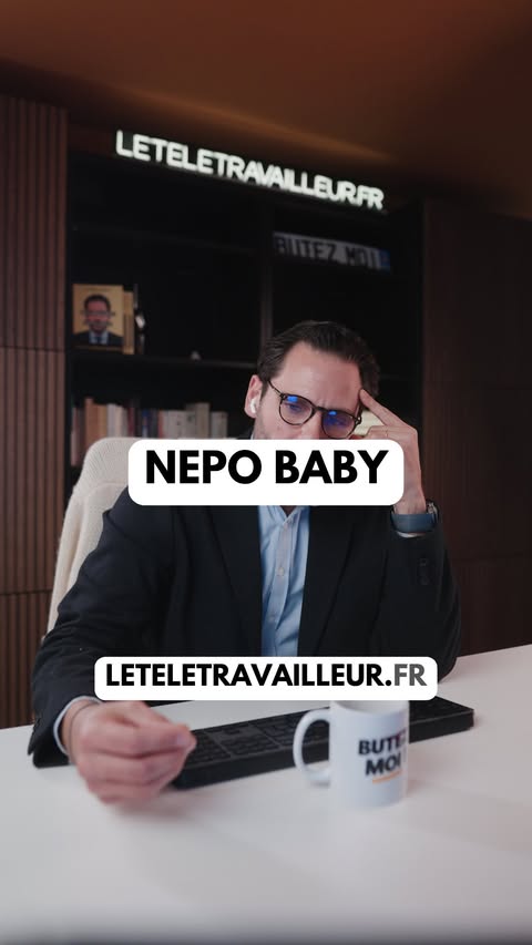 NEPO STAGIAIRE Vous avez déjà connu un collègue dont la principale compétence était son nom de famille ? Toute ressemblance avec une situation professionnelle existante serait évidemment purement fortuite. #LeTélétrav…