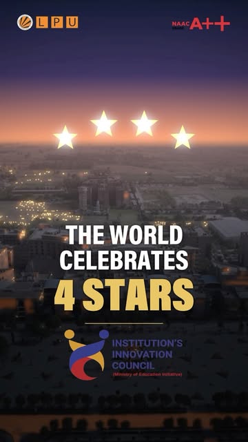 Four stars are the recognition. Thousands of ideas are the story! ⭐💜 LPU’s Institution’s Innovation Council, recognised with a 4-Star rating by the Ministry of Education, reflects a culture where curiosity sparks inn…