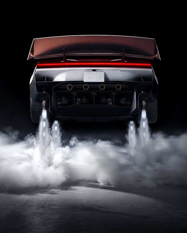 Roadster is a true pilot’s car: active aerodynamics, a multi-mode suction system & cold-gas thrusters Exterior: – Concealed headlights, full-length taillight & flush-mounted surfaces for a minimalist, highly technical…