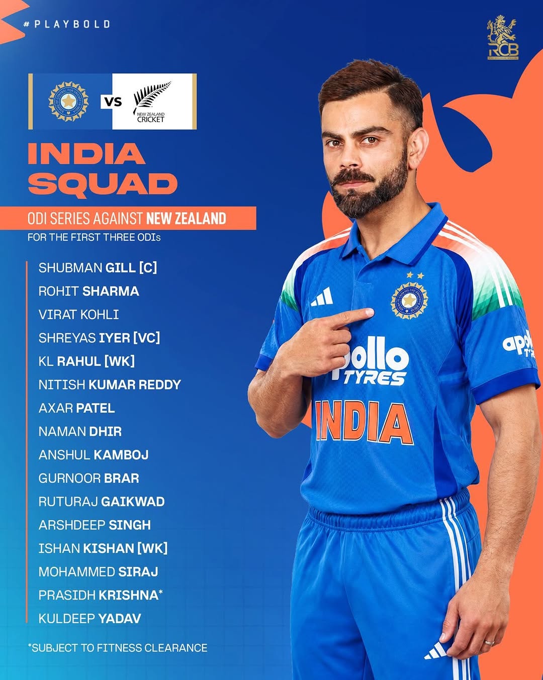 Green tops, scenic stadiums, and a whooooole lot of ODI & Test cricket coming your way from New Zealand. 🇮🇳💙 #PlayBold #ನಮ್ಮRCB