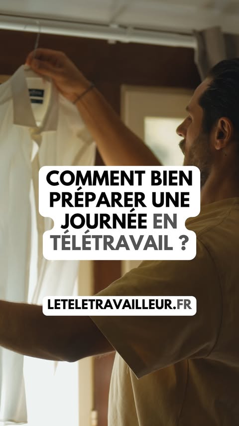 COMMENT BIEN PRÉPARER UNE JOURNÉE EN TÉLÉTRAVAIL ? On ne maîtrise pas grand chose dans la vie. Mais parfois, il suffit d’une chemise impeccable pour avoir l’illusion que tout est sous contrôle. - 📹 @juliendemond22 Co…
