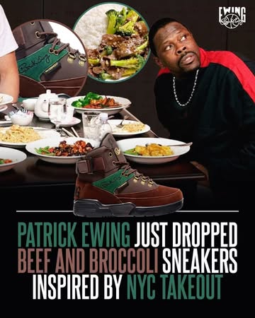 🥩🥦JUST DROPPED! Beef + Broccoli 33 HI's now available to shop at EwingAthletics.com. The Big Fella celebrates one of the most iconic New York City takeout orders on the upgraded silhouette featuring Waterproof mater…