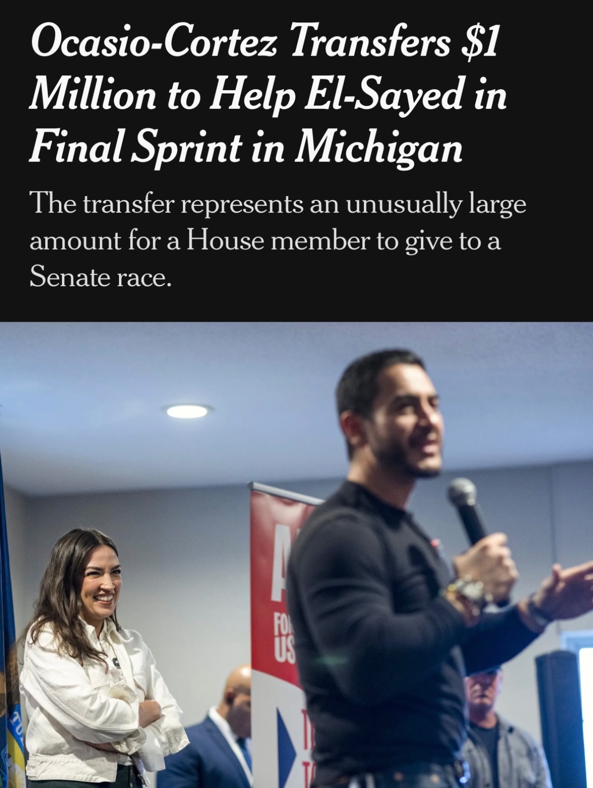 I’ve been in Michigan these last few days, and what I’ve seen here has inspired me. The Senate race is truly neck and neck, and people are working so hard to turn out every vote they can. That work has called the cava…