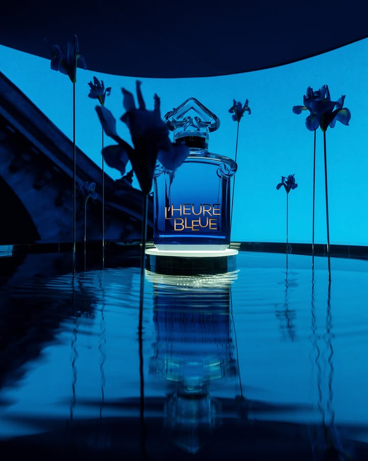 Day fades to dusk. Departure gives way to arrival. Memory meets anticipation. Experiencing the shades of the blue hour at Dubai Harbour with Friends of the Maison. — #GuerlainFragrance #LHeureBleue #BlueHour