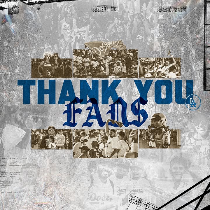 Thank you to the best fans in baseball. 💙