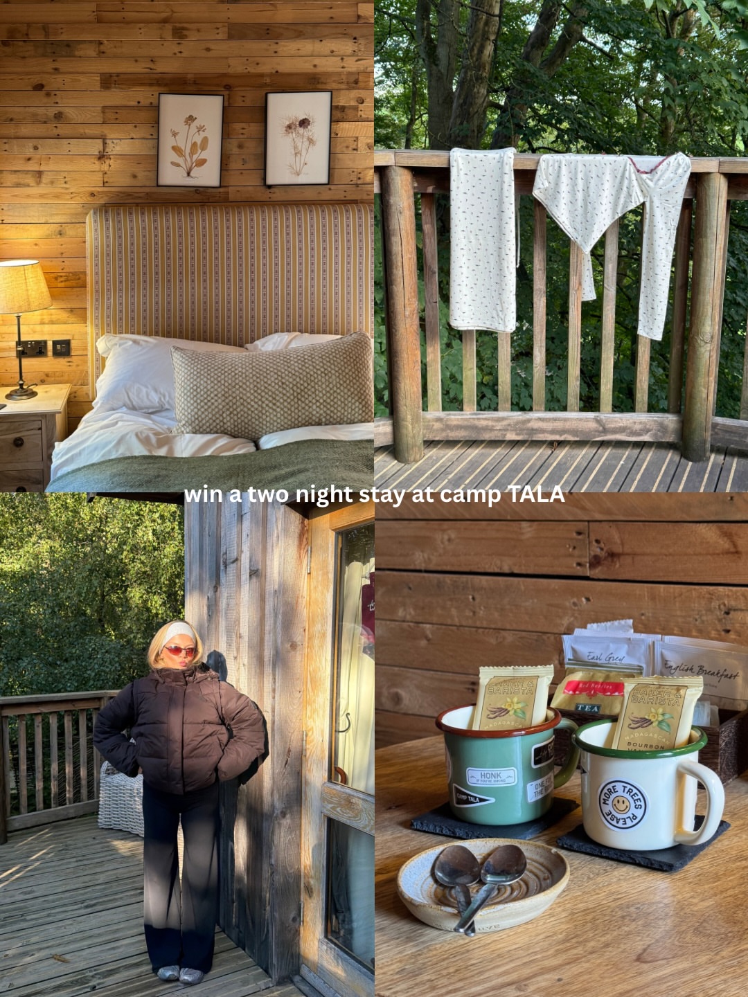 win the ultimate camp TALA getaway 🏕️ we tried to book a treehouse for every single one of you but the woods only have so much room. instead we’ve secured one for you & your bestie because camp TALA was never meant t…