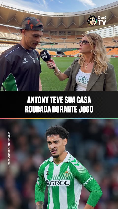 MOMENTO DIFÍCIL PARA ANTONY! 😔 Enquanto defendia o Betis contra o Porto, pela Champions League, o brasileiro teve sua casa invadida e roubada em Sevilha Após o ocorrido, Antony conversou com a CazéTV sobre a situação…