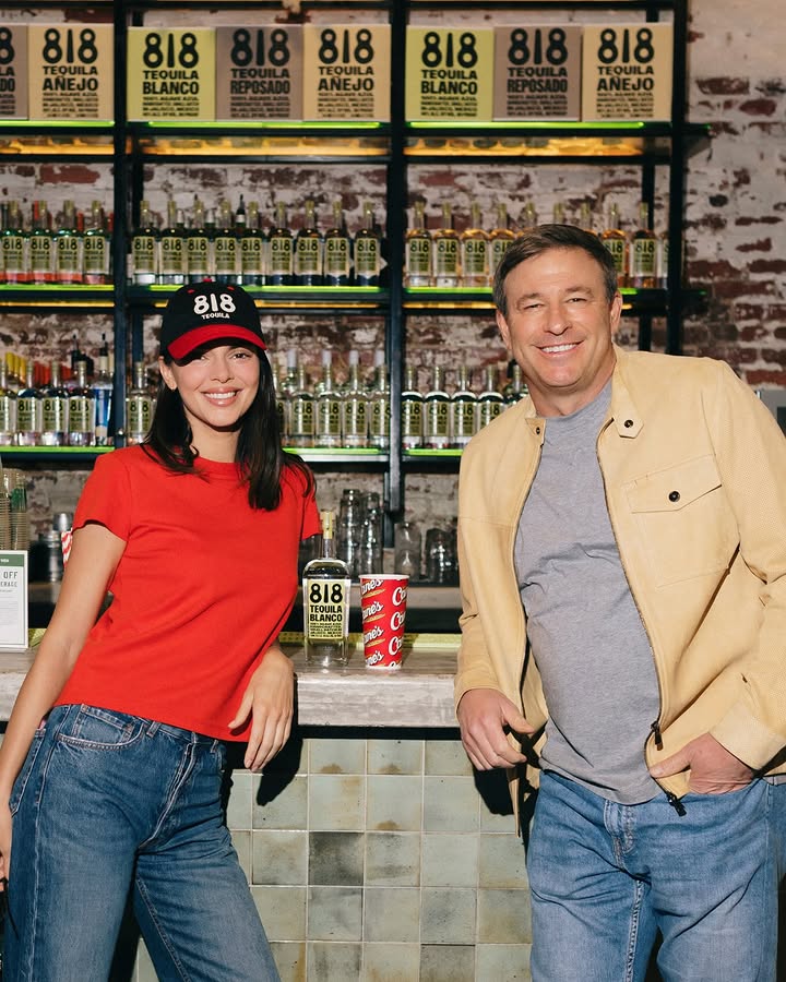 @kendalljenner and @toddgraves made a pit stop at the @drink818 tailgate with @raisingcanes in Athens!