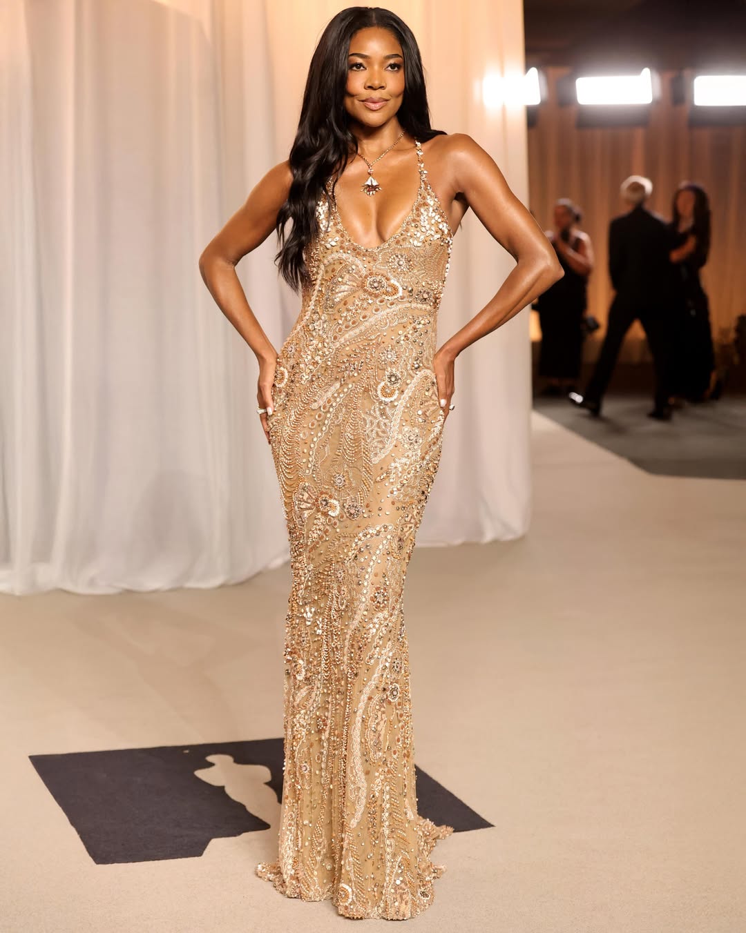 @gabunion in ELIE SAAB Haute Couture Spring Summer 2026 at the 6th Annual Academy Museum Gala. #GABRIELLEUNION #ELIESAAB